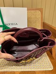 Fortok Bottega Veneta Burgundy Small Andiamo Bag 25x22x10cm - 4
