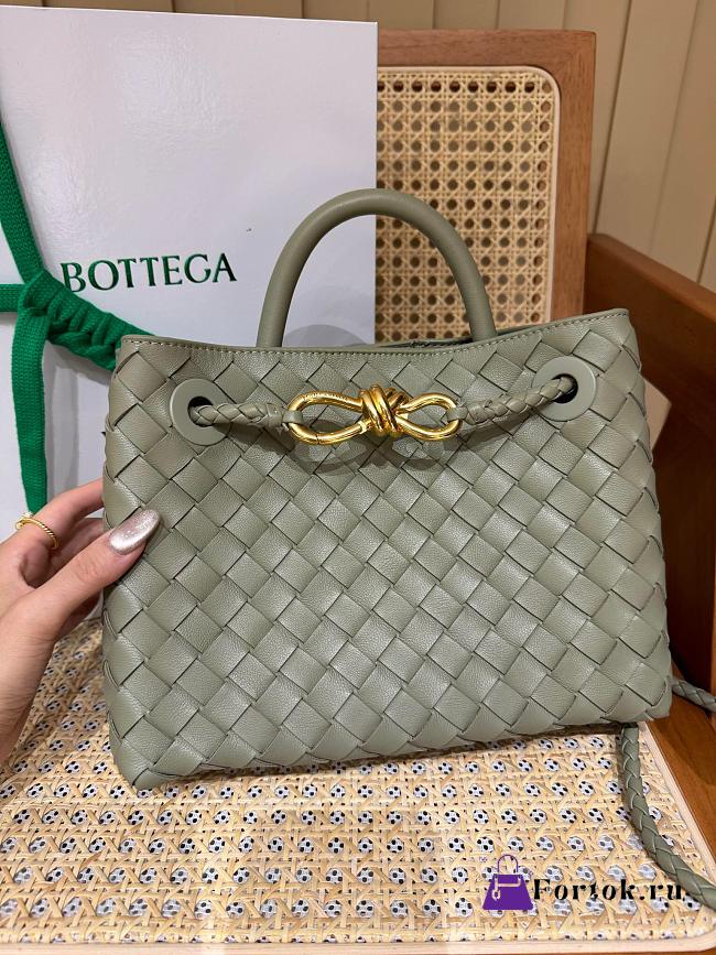Fortok Bottega Veneta Green Small Andiamo Bag 25x22x10cm - 1