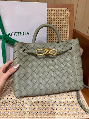 Fortok Bottega Veneta Green Small Andiamo Bag 25x22x10cm