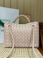 Fortok Bottega Veneta Light Pink Small Andiamo Bag 25x22x10cm - 6
