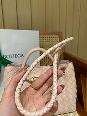 Fortok Bottega Veneta Light Pink Small Andiamo Bag 25x22x10cm - 5