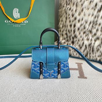 Fortok Goyard  Saigon Structure Nano Bag Blue 14.5cm 