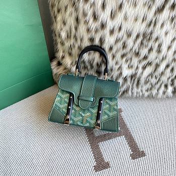 Fortok Goyard Saigon Structure Nano Bag Green 14.5cm