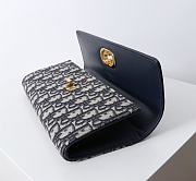 Fortok Dior Miss Caro Top Handle Clutch Black Oblique Jacquard 24x12x4cm - 5