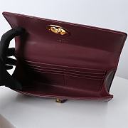 Fortok Dior Miss Caro Top Handle Clutch Burgundy Leather 24x12x4cm - 2