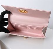Fortok Dior Miss Caro Top Handle Clutch Pink Leather 24x12x4cm - 5