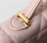 Fortok Dior Miss Caro Top Handle Clutch Pink Leather 24x12x4cm - 3