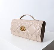 Fortok Dior Miss Caro Top Handle Clutch Beige Leather 24x12x4cm - 6