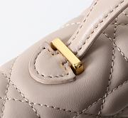 Fortok Dior Miss Caro Top Handle Clutch Beige Leather 24x12x4cm - 4