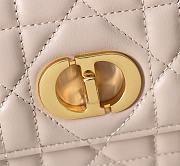 Fortok Dior Miss Caro Top Handle Clutch Beige Leather 24x12x4cm - 2