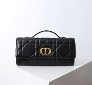 Fortok Dior Miss Caro Top Handle Clutch Black Leather 24x12x4cm - 1