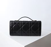 Fortok Dior Miss Caro Top Handle Clutch Black Leather 24x12x4cm - 5