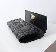 Fortok Dior Miss Caro Top Handle Clutch Black Leather 24x12x4cm - 4