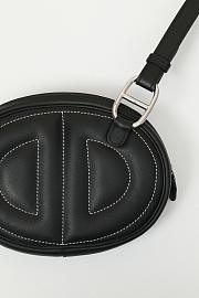 Fortok Hermes Swift Calfskin Waist Bag Black 19x13x4cm - 2