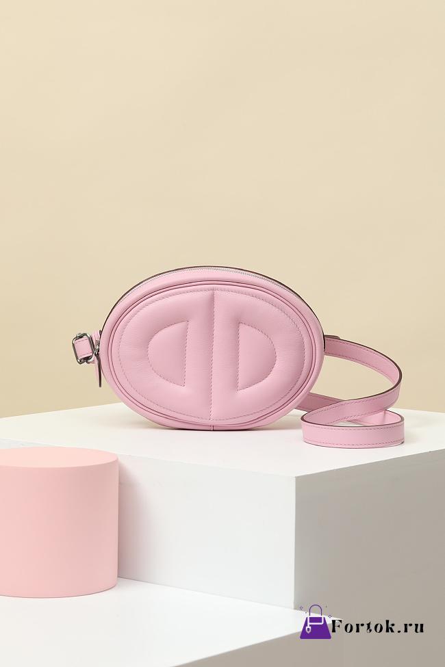 Fortok Hermes Swift Calfskin Waist Bag Pink 19x13x4cm - 1