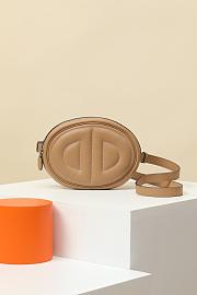 Fortok Hermes Swift Calfskin Waist Bag Brown 19x13x4cm - 1