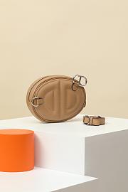 Fortok Hermes Swift Calfskin Waist Bag Brown 19x13x4cm - 5