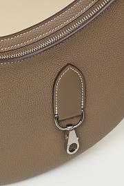 Fortok Hermes Togo and Swift Calfskin Shoulder Bag Taupe 28x15.5x3cm - 2
