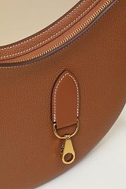 Fortok Hermes Togo and Swift Calfskin Shoulder Bag Brown 28x15.5x3cm - 3