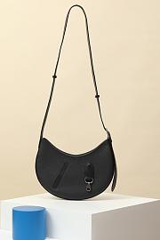 Fortok Hermes Togo and Swift Calfskin Shoulder Bag Black 28x15.5x3cm - 5