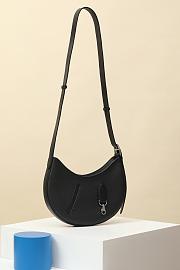 Fortok Hermes Togo and Swift Calfskin Shoulder Bag Black 28x15.5x3cm - 4