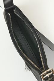 Fortok Hermes Togo and Swift Calfskin Shoulder Bag Black 28x15.5x3cm - 3