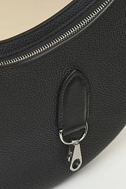 Fortok Hermes Togo and Swift Calfskin Shoulder Bag Black 28x15.5x3cm - 2