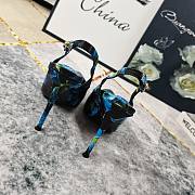 Fortok  Dolce & Gabbana Blue Floral Canvas Slingback - 6