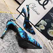 Fortok  Dolce & Gabbana Blue Floral Canvas Slingback - 5
