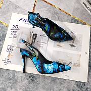 Fortok  Dolce & Gabbana Blue Floral Canvas Slingback - 3