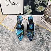 Fortok  Dolce & Gabbana Blue Floral Canvas Slingback - 2
