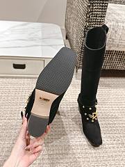 Fortok Dolce & Gabbana Biker Boots Black Velvet Leather - 5