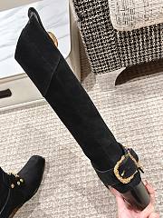 Fortok Dolce & Gabbana Biker Boots Black Velvet Leather - 4