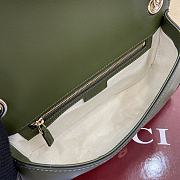 Fortok Gucci Blondie Shoulder Bag Green Suede & Leather 815711 21.5x11x8cm - 6
