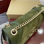 Fortok Gucci Blondie Shoulder Bag Green Suede & Leather 815711 21.5x11x8cm - 5
