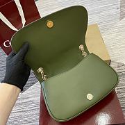 Fortok Gucci Blondie Shoulder Bag Green Suede & Leather 815711 21.5x11x8cm - 4