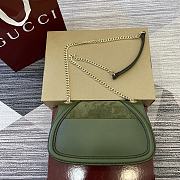 Fortok Gucci Blondie Shoulder Bag Green Suede & Leather 815711 21.5x11x8cm - 3