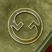 Fortok Gucci Blondie Shoulder Bag Green Suede & Leather 815711 21.5x11x8cm - 2