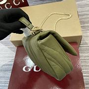 Fortok Gucci GG Milano Mini Top Handle Bag Green Puffy Quilted Leather 806017 21x12.5x4.6cm - 6