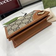 Fortok Gucci GG Emblem Mini Wallet Beige & Dark Brown 820692 11x8.5x3cm - 6