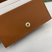 Fortok Gucci GG Emblem Mini Wallet Beige & Dark Brown 820692 11x8.5x3cm - 4