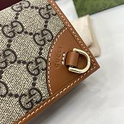 Fortok Gucci GG Emblem Mini Wallet Beige & Dark Brown 820692 11x8.5x3cm - 2