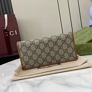Fortok Gucci GG Emblem Continental Wallet Beige & Brown 821802 19x11cm - 3