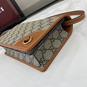 Fortok Gucci GG Emblem Super Mini Shoulder Bag Beige & Brown 820688 20x12.5x5cm - 6