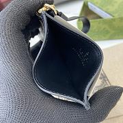 Fortok Gucci GG Emblem Card Holder Beige & Black 819121 10x7cm - 6
