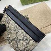 Fortok Gucci GG Emblem Card Holder Beige & Black 819121 10x7cm - 5