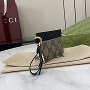 Fortok Gucci GG Emblem Card Holder Beige & Black 819121 10x7cm - 4