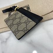 Fortok Gucci GG Emblem Card Holder Beige & Black 819121 10x7cm - 3