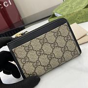 Fortok Gucci GG Emblem Zip Card Case Beige & Black 821804 13x8.5x3cm - 6