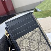Fortok Gucci GG Emblem Zip Card Case Beige & Black 821804 13x8.5x3cm - 4